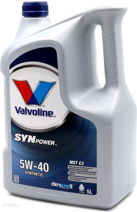 Olej Silnikowy Valvoline Synpower Mst C3 5W40 5l Opinie I Ceny Na