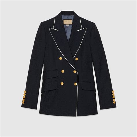 Gucci Horsebit Cotton Jacquard Jacket Reversible