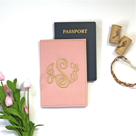 Personalized Embroidery Passport Cover With Monogram Custom Etsy