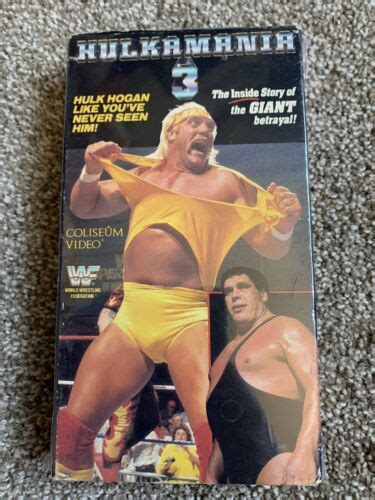 Hulkamania 3 Hulk Hogan Andre The Giant Wrestling Coliseum Video VHS