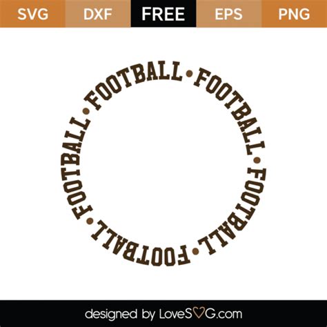 Free Football Monogram Frame SVG Cut File Lovesvg