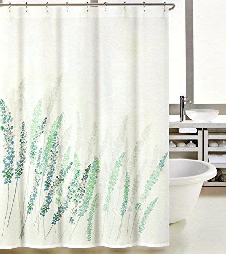 Tahari Luxury Cotton Blend Shower Curtain Fabaceae Printe