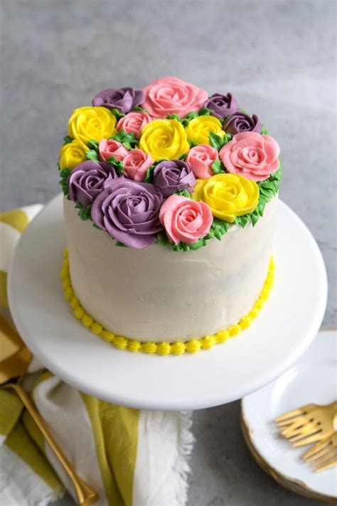 Buttercream Flowers Cake- The Little Epicurean