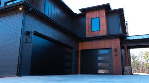 Modern Black Garage Door Buford Ga