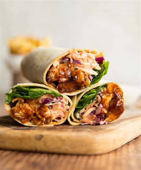 Bbq Chicken Wraps Homemade Coleslaw Dont Go Bacon My Heart