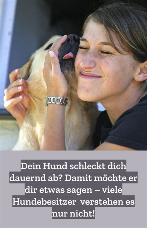 Dein Hund schleckt dich ab Damit möchte er dir etwas sagen Hunde