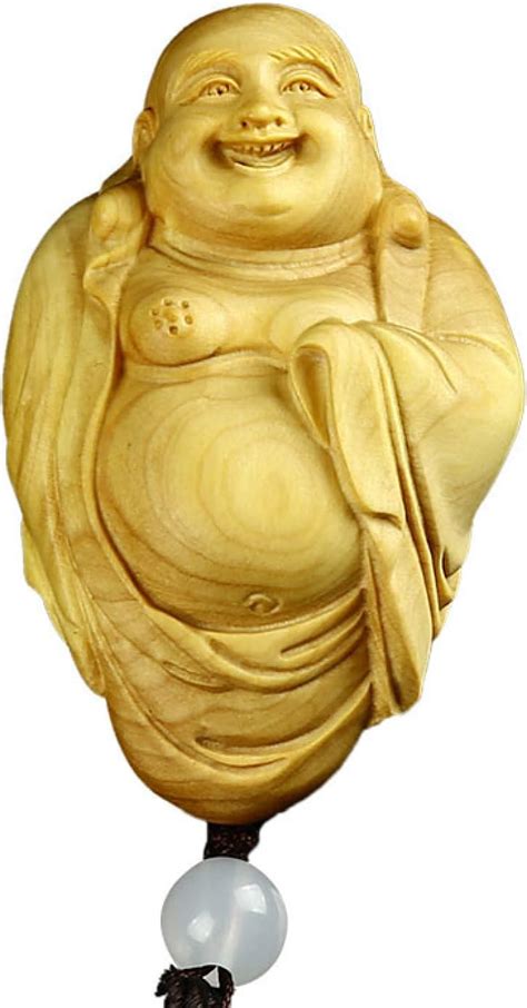 Amazon De Skulpturen Und Figuren Buchsbaum Geschnitzte Buddha Statue