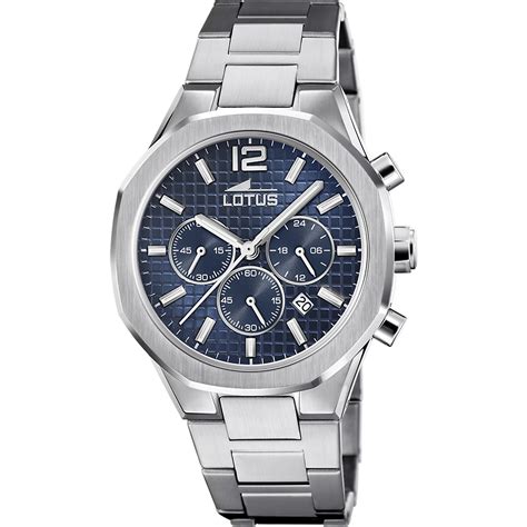 Reloj De Hombre Lotus Excellent Con Esfera Azul