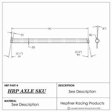 Axle Tubes Brackets Hepfner Racing Products