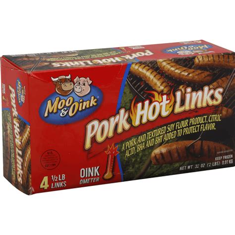Moo Oink Pork Links Hot Pork FairPlay Foods