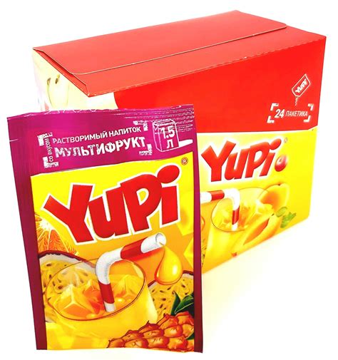 Растворимый напиток YUPI Мультифрукт, напиток Юпи из 90-х, 1 блок / 24 ...