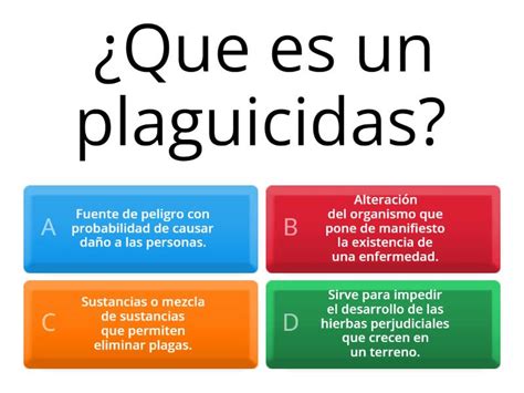 Uso Seguro De Agroquimicos Quiz