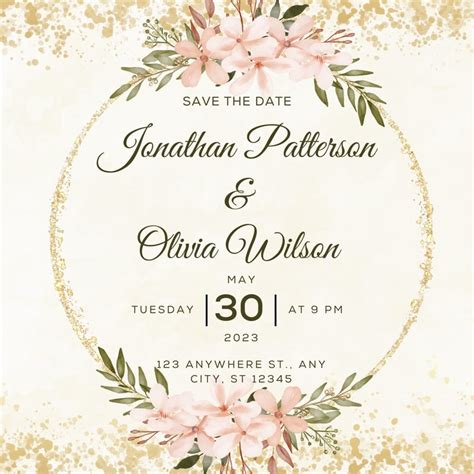 Free Customizable Virtual Wedding Invitation Templates Canva