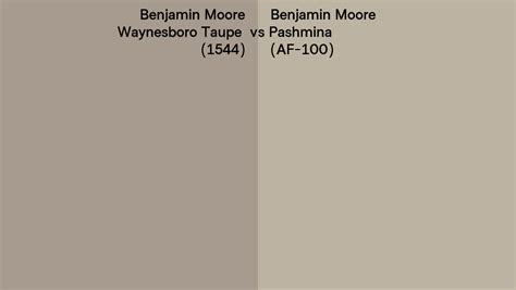 Benjamin Moore Waynesboro Taupe Vs Pashmina Side By Side Comparison