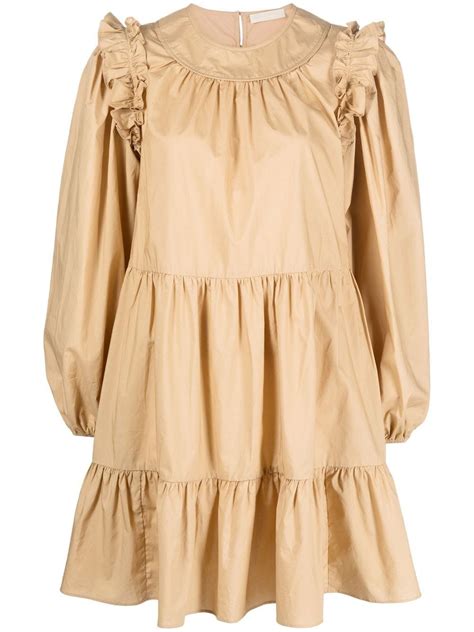 Ulla Johnson Pleated Long Sleeve Dress Farfetch