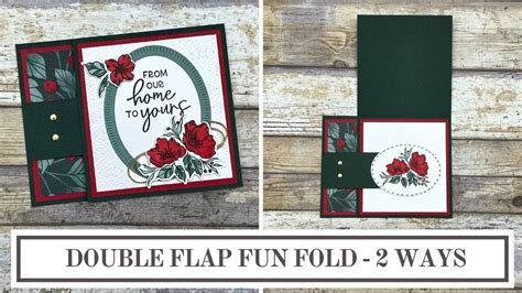 Double Flap Fun Fold Christmas Card Ideas Ways Youtube