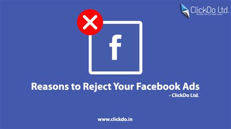 Reasons To Reject Your Facebook Ads ClickDo India SeekaHost India