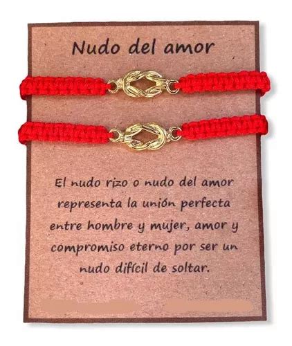 Dúo Pulseras Nudo Amor Pareja Novios Aniversario Macramé Envío Gratis