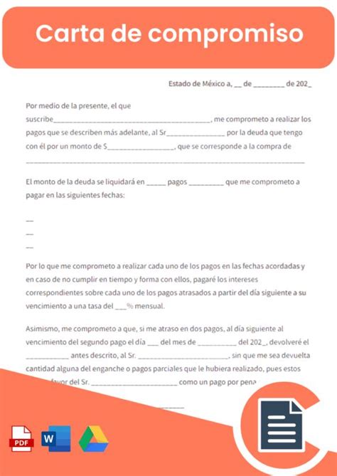 Cartas De Compromiso Para Qu Sirven Y Un Mont N De Modelos