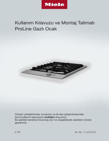 Miele CS 1012 2 G ProLine elemanı Kullanım kılavuzu Manualzz