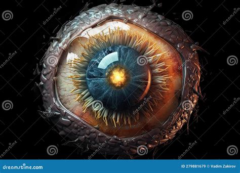 Illustration Showing Alien Eye With Cornea And Pupil Stock Illustration