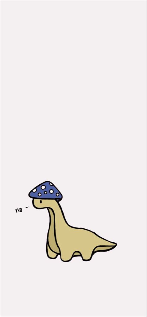 Dinosaur Wallpaper With Mushroom Accent