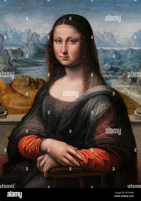 Painting Titled Mona Lisa By Leonardo Da Vinci 1452 1519 Italian