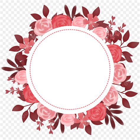flower circle frame png image  circle white frame  wreath flowers