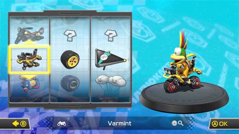 Mario Kart 8 Gameplay Character Selection Scren Vehicle And Part