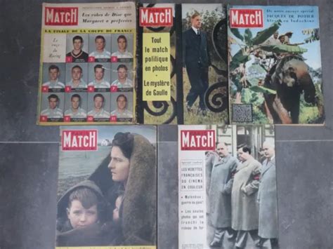 LOT DE 10 anciens PARIS MATCH années 50 en bon état lot 1 EUR 18 00