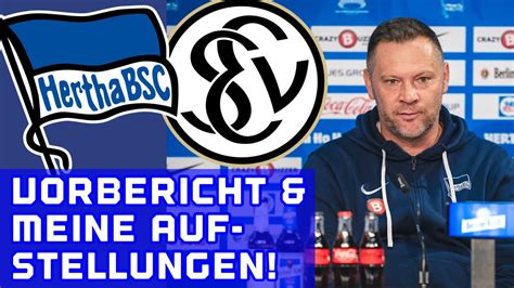 Hertha Bsc Sv Elversberg Vorbericht Aufstellungen Youtube