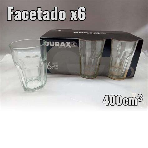 Vaso Pack X Facetado Distribuidora Capicua