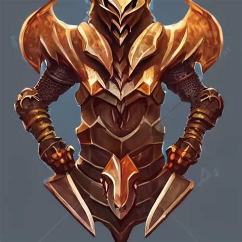 KREA Icon Of Elegant Draconic Plate Armor Artstation Rpg Digital