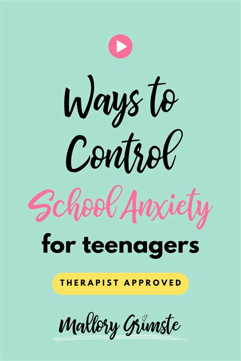 How To Control School Anxiety Tips For Teenagers — Mallory Grimste Lcsw Mental Health