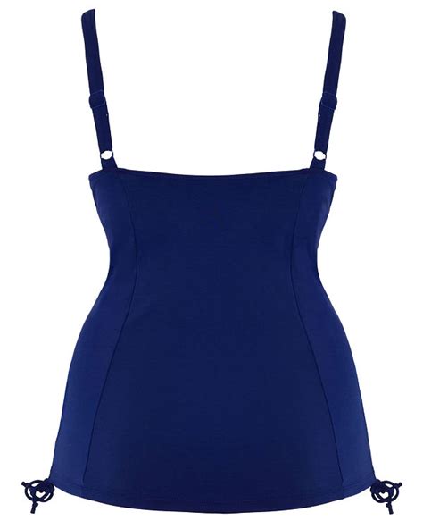 Plain Sailing Padded Balcony Tankini Top Ink Tkd Lingerie