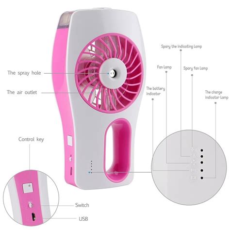 Mini Humidifier Chargeable Fans Air Conditioner Cooler Cooling Fan Usb