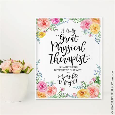 Physical Therapist Appreciation Ts Therapy Wall Art Etsy