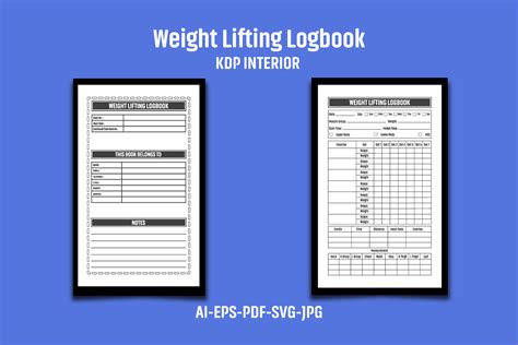 Weight Lifting Logbook Kdp Interior Graphic By Shamsul Creative Fabrica