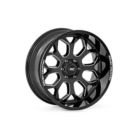 Rough Country 96 Series Wheel One Piece Gloss Black 22x10 6x5 5