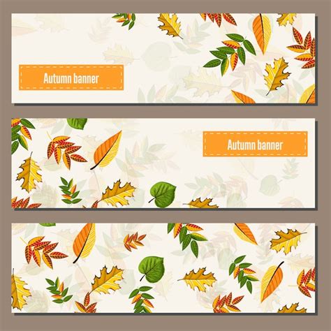 Premium Vector Autumn Banner Collection