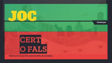 Tic De La Balena Joc Cert O Fals