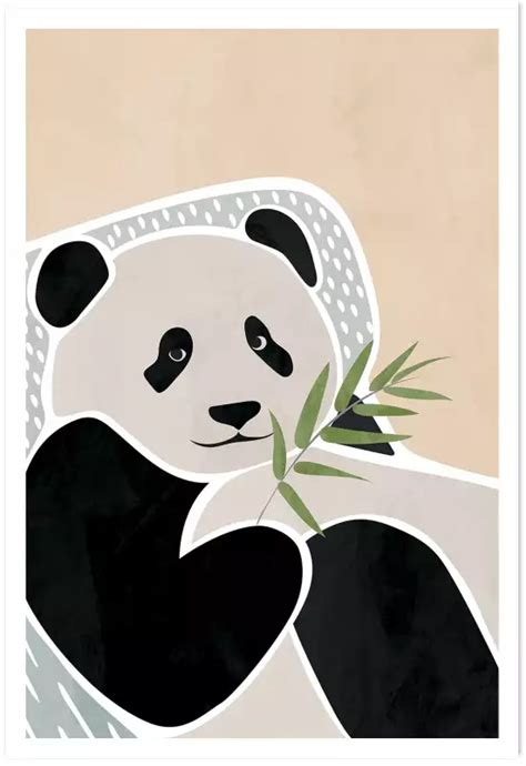 Affiches Pour Enfant Scandi Panda Achat En Ligne Hexoa