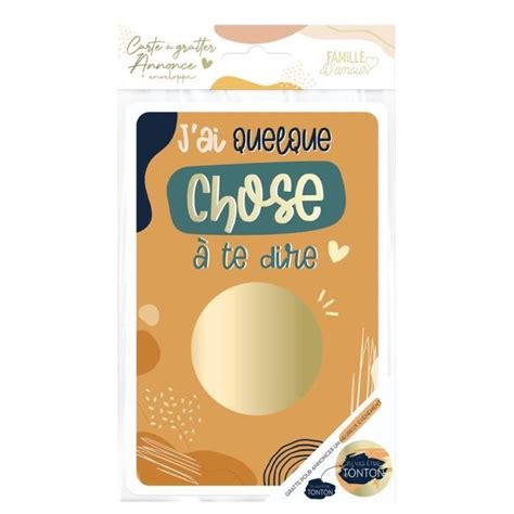 Carte à gratter annonce naissance modèle Tu vas être Tonton Cdiscount