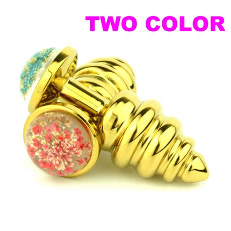 Colorful Star Jewelry Base Anal Plug Wholesale Spiral Butt Plugs Anus Beads