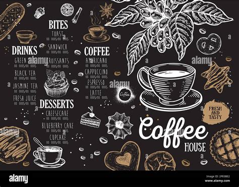 Coffee House Menu Restaurant Cafe Menu Template Design Food Flyer