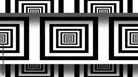 Pattern with black white rectangles of striped lines. Optical illusion ...