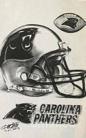 Panthers Helmet Drawing by Harrison Ma - Fine Art America