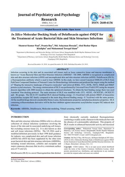 Journal Of Psychiatry And Psychology Research Template Scitech Central