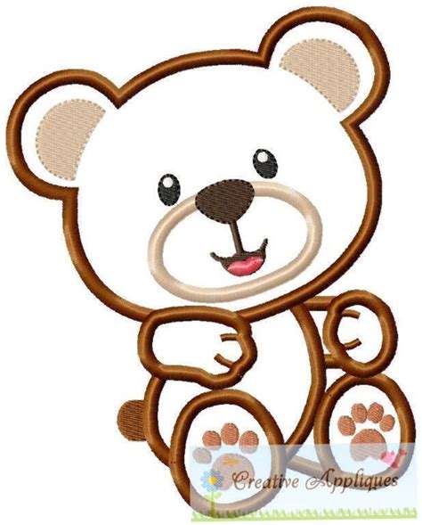 Teddy Bear Machine Embroidery Applique Design 4 SIZES Bear Etsy