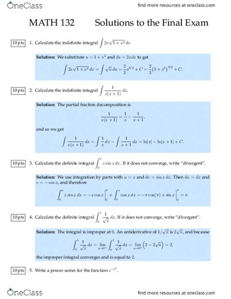 MAT 132 Final MAT 132 SBU Exam Final Solution OneClass